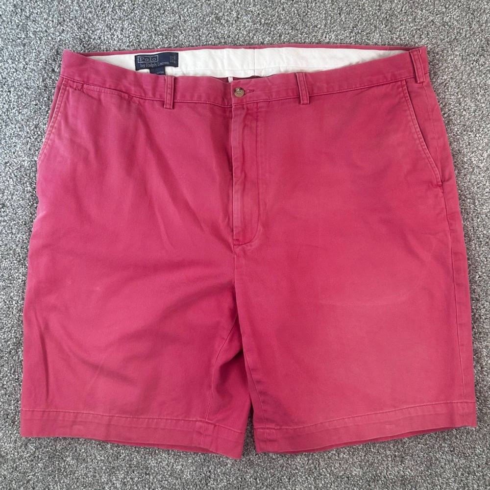Polo Ralph Lauren Chino Shorts Mens 44B Cotton Classic Fit Flat Pony Golf Read - Picture 1 of 9